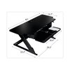 3M Standing Desk, 23.2 in D, 42" W, 20" H, Black, Metal SD70B